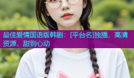 最佳爱情国语版韩剧：[平台名]独播，高清资源，甜到心动