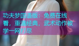 功夫梦国语版：免费在线看，重温经典，武术动作教学一网打尽