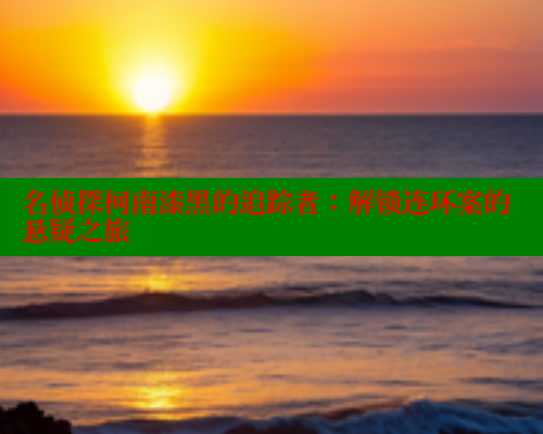 名侦探柯南漆黑的追踪者：解锁连环案的悬疑之旅