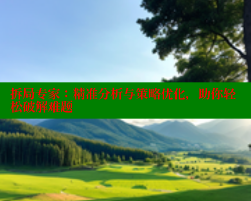 拆局专家：精准分析与策略优化，助你轻松破解难题