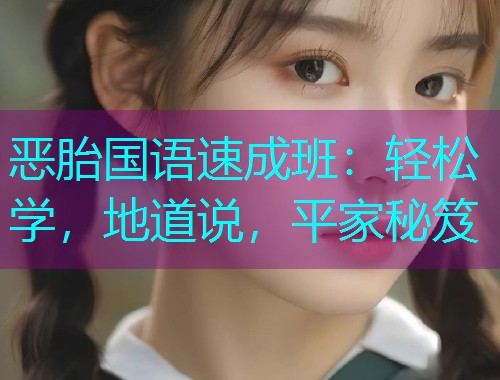 恶胎国语速成班：轻松学，地道说，平家秘笈